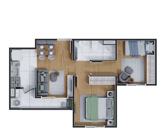 Apartamento à venda com 40m², 2 quartos com vaga - 17