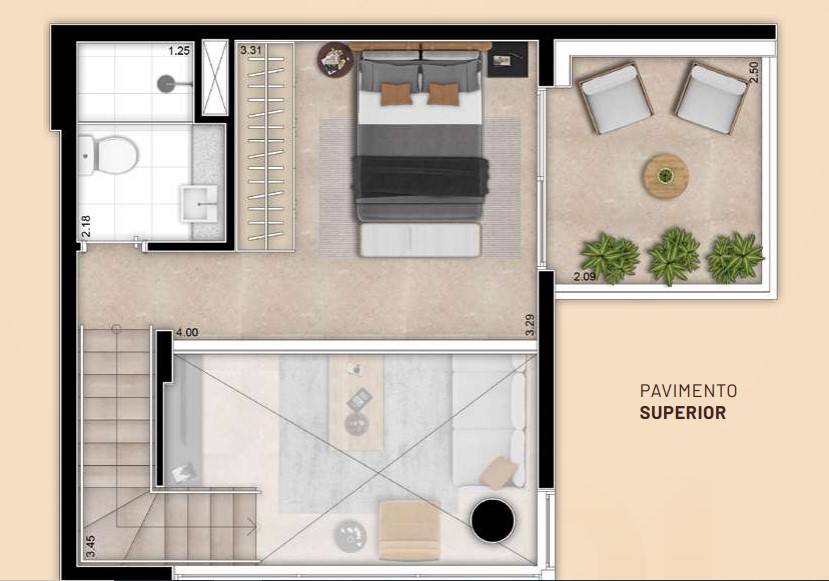 Apartamento à venda com 61m², 1 quarto com vaga - 19