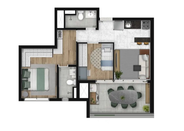 Apartamento à venda com 58m², 2 quartos com vaga - 28