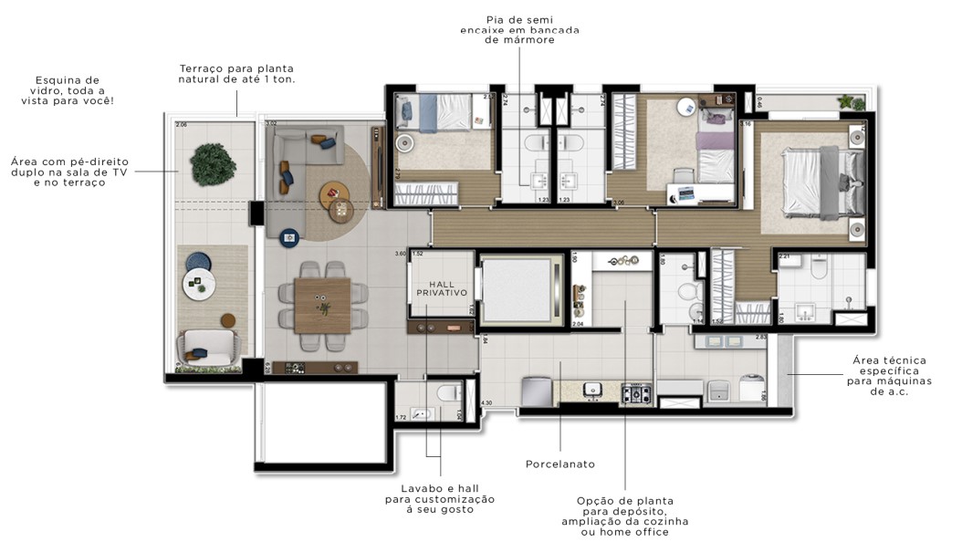 Apartamento à venda com 138m², 3 quartos com vaga - 19