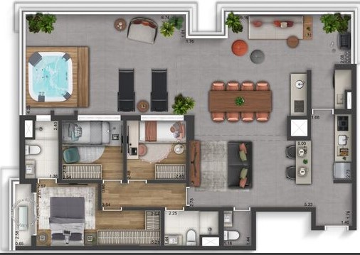 Apartamento à venda com 137m², 3 quartos com vaga - 23