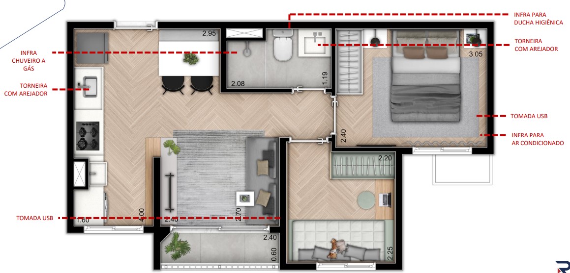 Apartamento à venda com 37m², 2 quartos sem vaga - 22