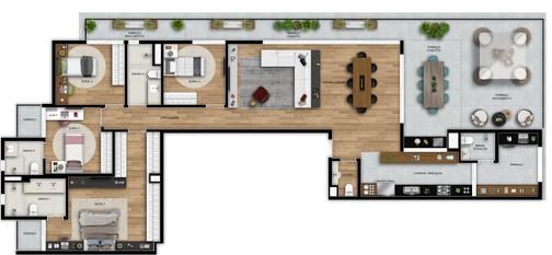 Apartamento à venda com 220m², 4 quartos com vaga - 10