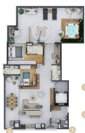 Apartamento à venda com 183m², 3 quartos com vaga - 23