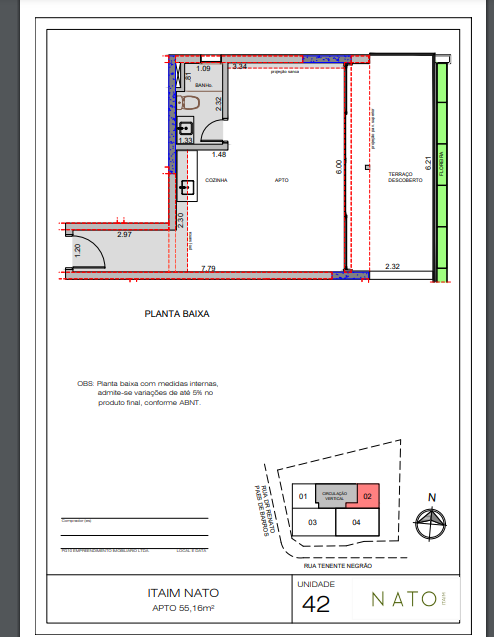 Apartamento à venda com 55m², 1 quarto com vaga - 31