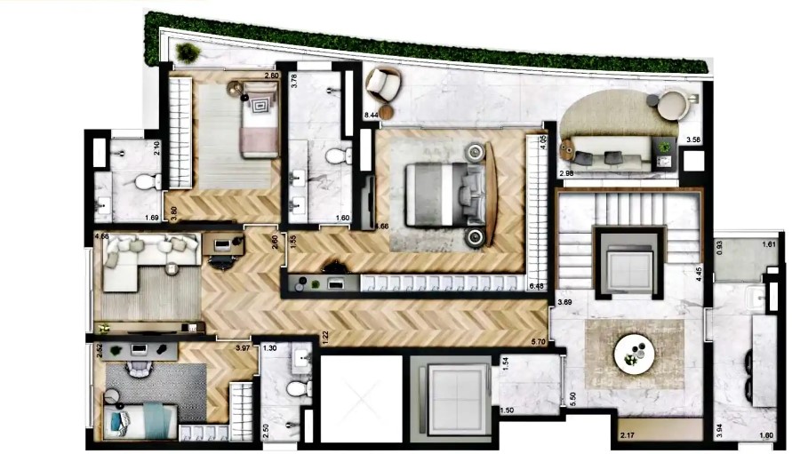 Apartamento à venda com 291m², 3 quartos com vaga - 24