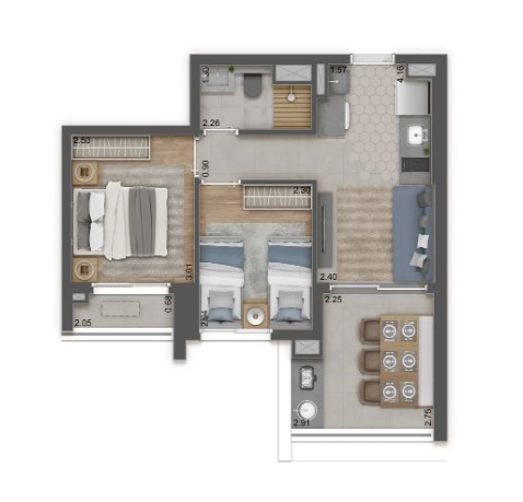 Apartamento à venda com 49m², 2 quartos com vaga - 20