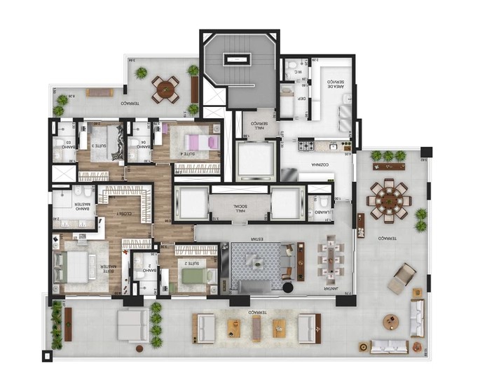 Apartamento à venda com 412m², 4 quartos com vaga - 7