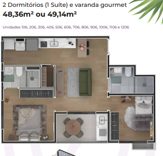 Apartamento à venda com 48m², 2 quartos sem vaga - 18