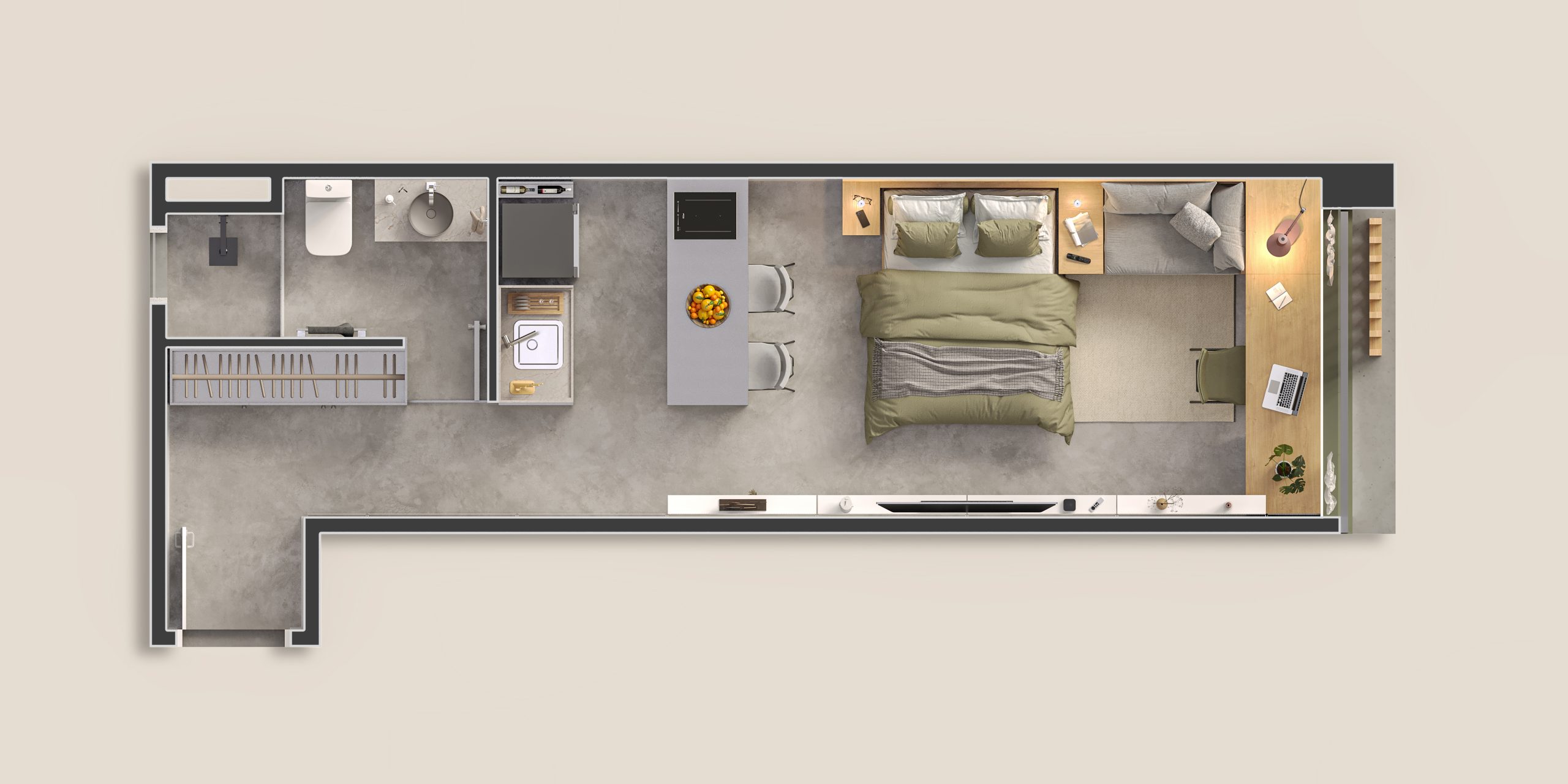 Studio à venda com 31m², 0 quartos sem vaga - 16