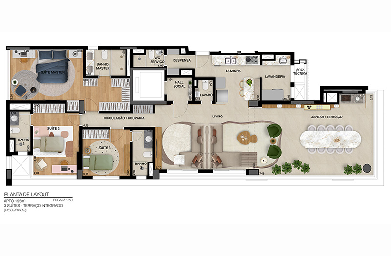 Apartamento à venda com 195m², 3 quartos com vaga - 18