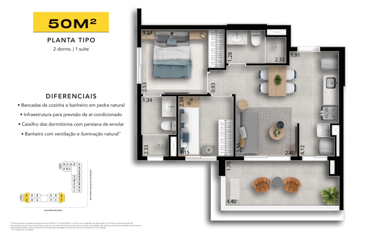 Apartamento à venda com 50m², 2 quartos com vaga - 26