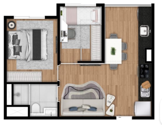 Apartamento à venda com 36m², 2 quartos sem vaga - 13