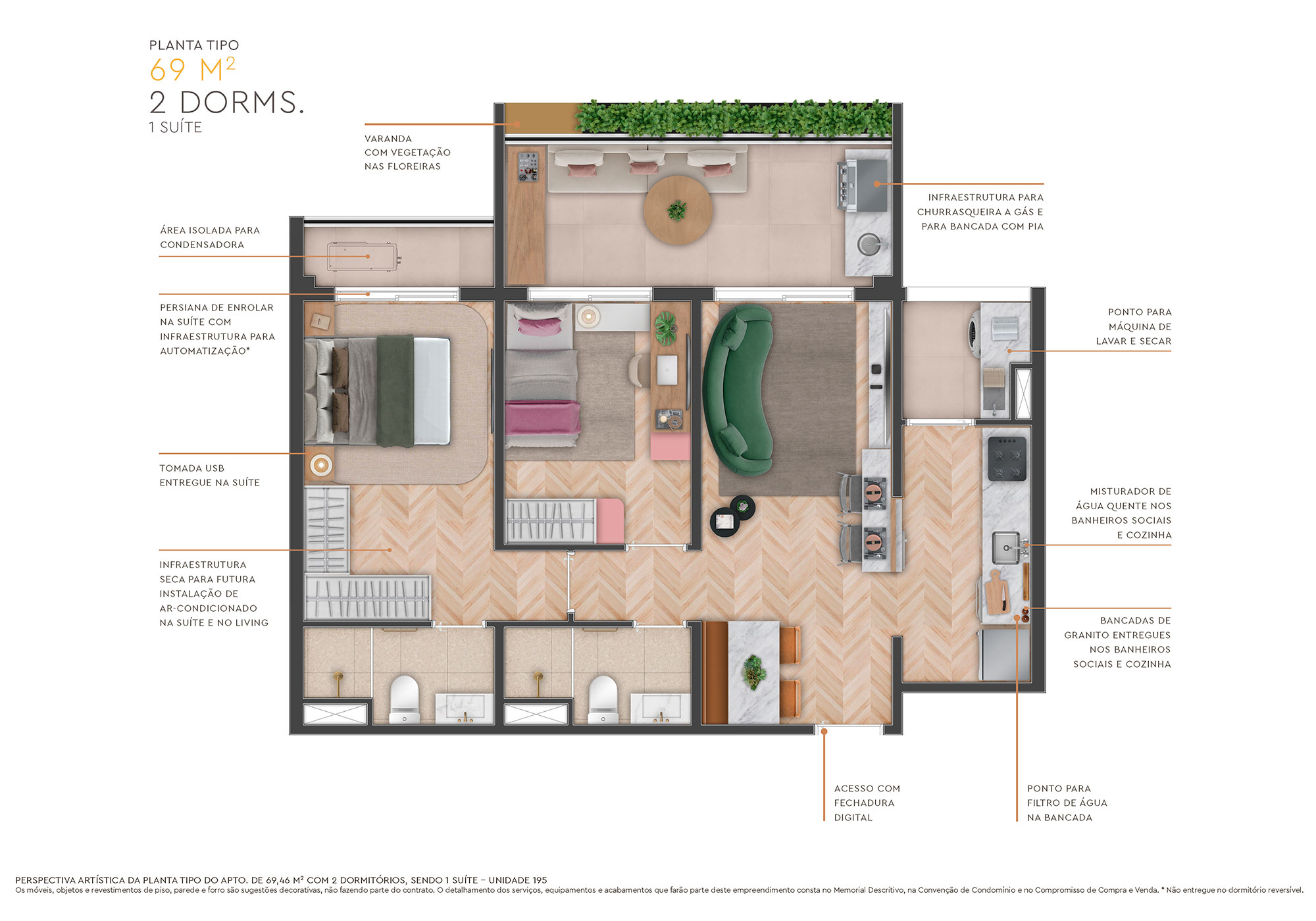 Apartamento à venda com 69m², 2 quartos com vaga - 22