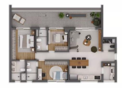 Apartamento à venda com 119m², 3 quartos com vaga - 20