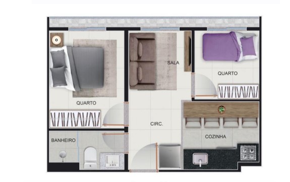 Apartamento à venda com 35m², 2 quartos sem vaga - 11