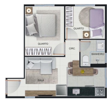 Apartamento à venda com 35m², 2 quartos sem vaga - 9