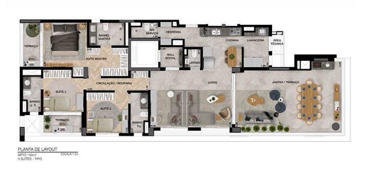 Apartamento à venda com 195m², 4 quartos com vaga - 17