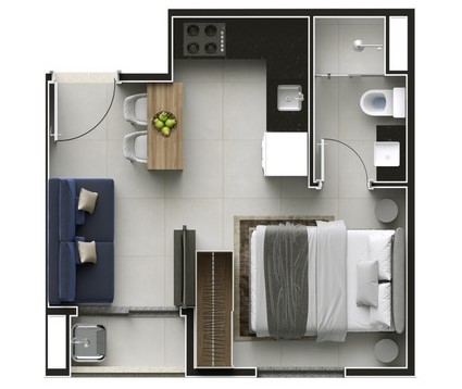 Studio à venda com 24m², 0 quartos sem vaga - 31