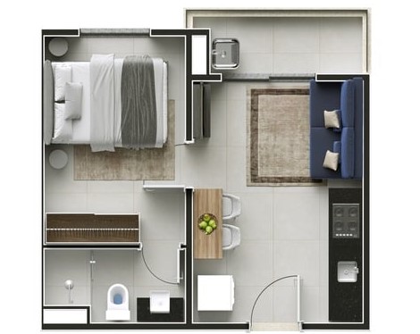 Apartamento à venda com 30m², 1 quarto sem vaga - 31