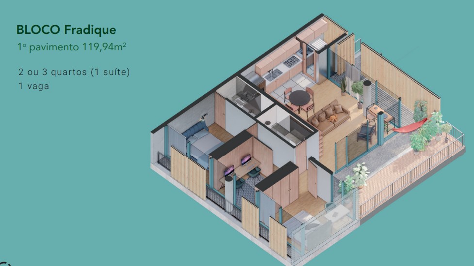 Apartamento à venda com 120m², 2 quartos com vaga - 21