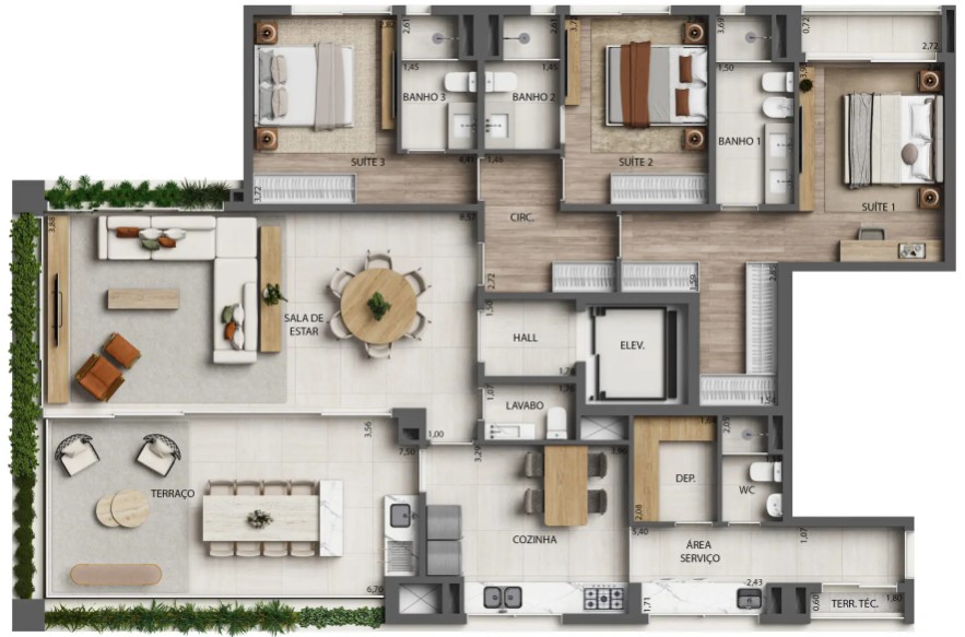 Apartamento à venda com 194m², 3 quartos com vaga - 14