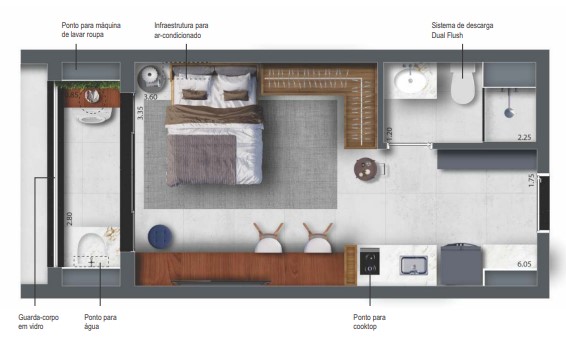 Studio à venda com 27m², 0 quartos sem vaga - 34