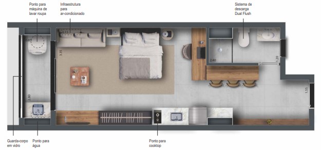 Studio à venda com 36m², 0 quartos sem vaga - 34