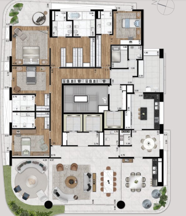 Apartamento à venda com 424m², 4 quartos com vaga - 18