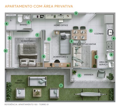 Apartamento à venda com 40m², 2 quartos com vaga - 20