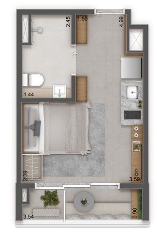 Studio à venda com 23m², 0 quartos sem vaga - 20