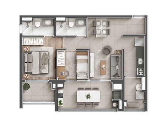 Apartamento à venda com 64m², 2 quartos com vaga - 16