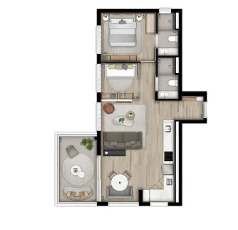 Apartamento à venda com 71m², 2 quartos sem vaga - 18