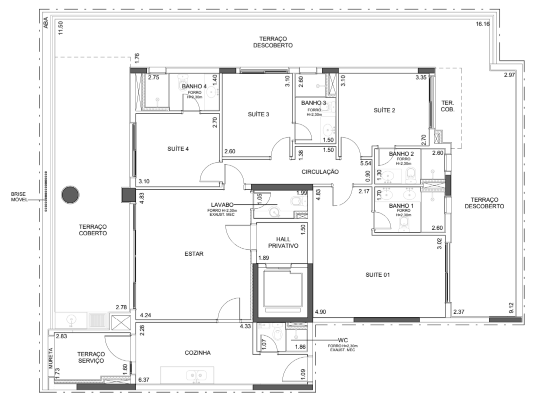 Apartamento à venda com 221m², 4 quartos com vaga - 26