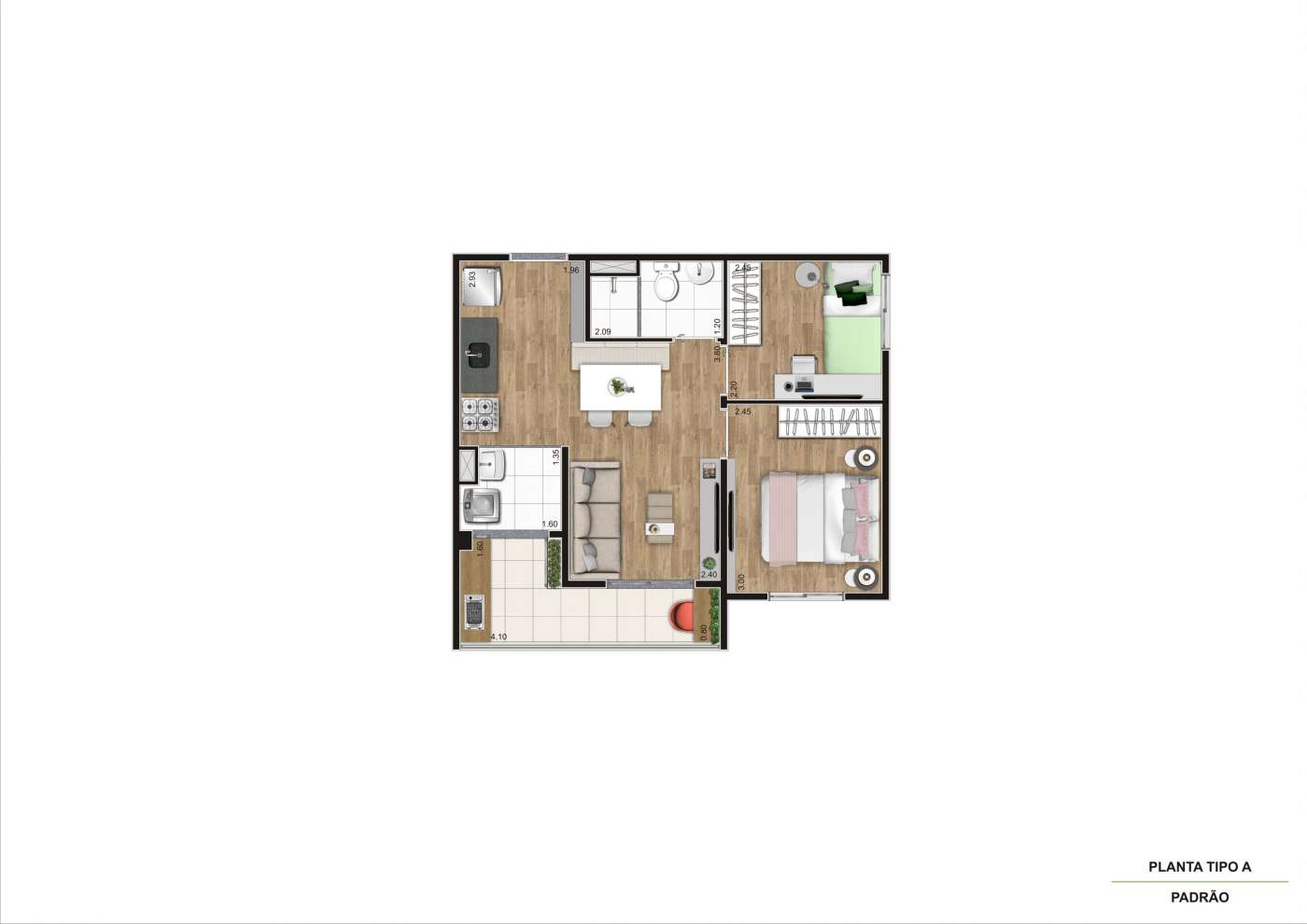 Apartamento à venda com 41m², 2 quartos sem vaga - 20