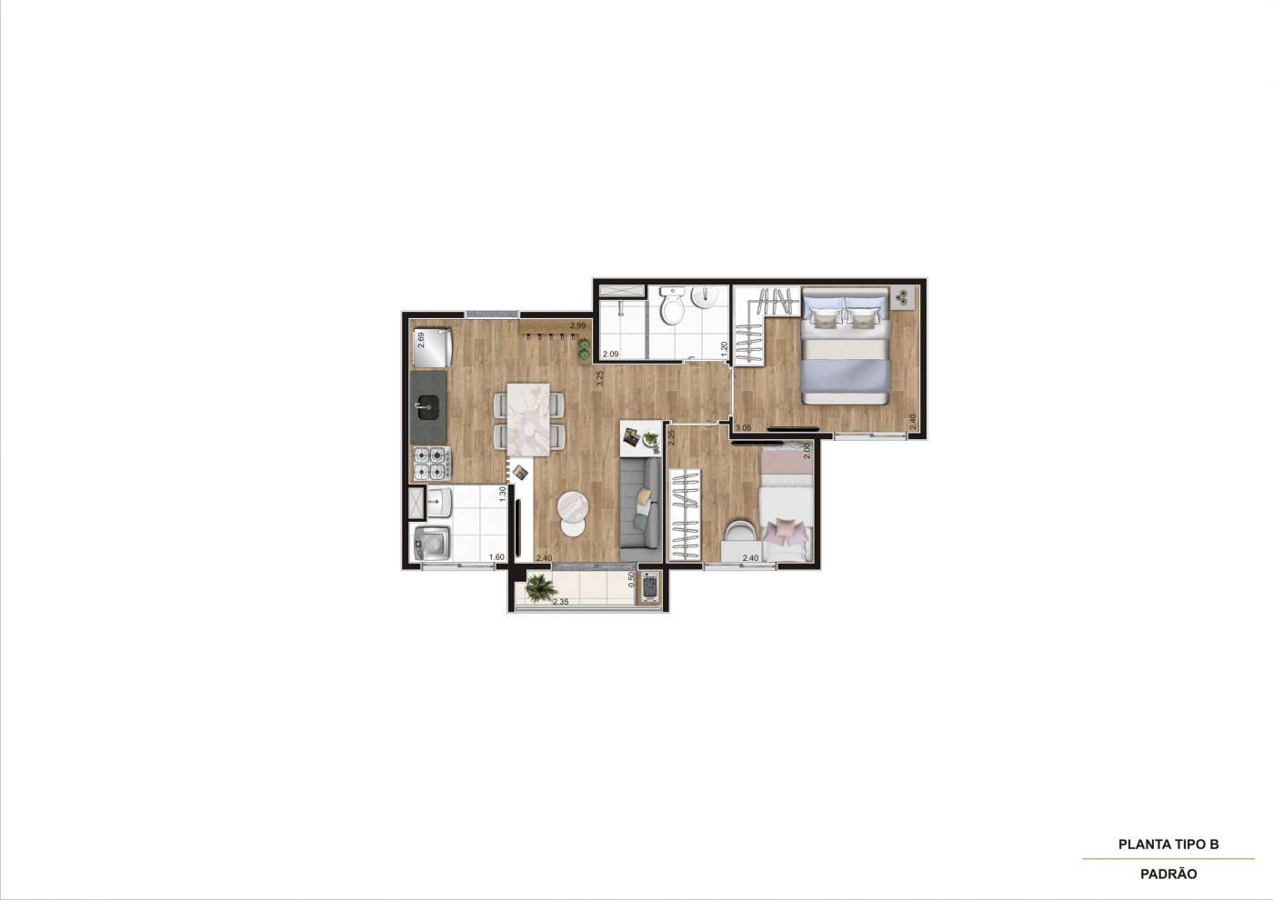 Apartamento à venda com 37m², 2 quartos sem vaga - 20