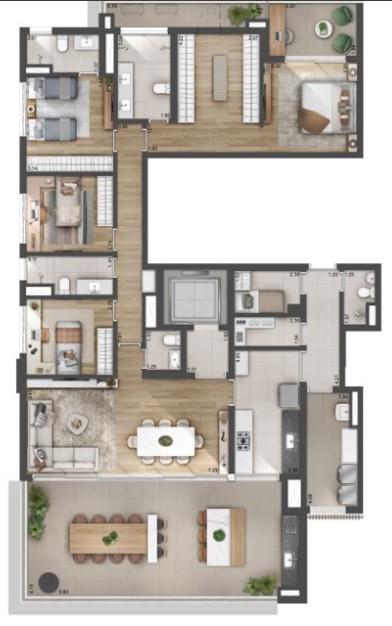 Apartamento à venda com 224m², 4 quartos com vaga - 17