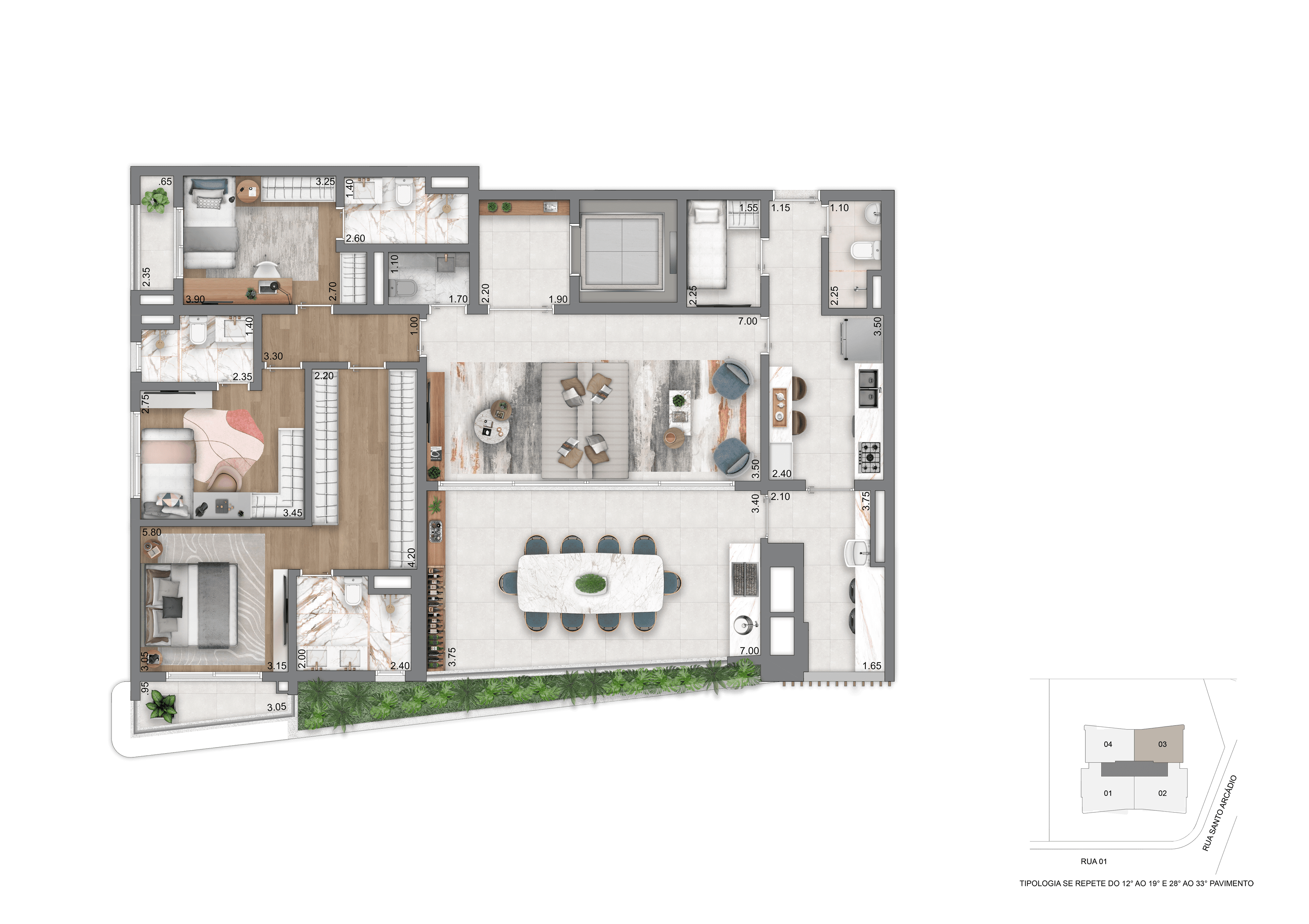 Apartamento à venda com 169m², 3 quartos com vaga - 16