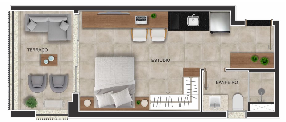 Studio à venda com 32m², 0 quartos sem vaga - 19