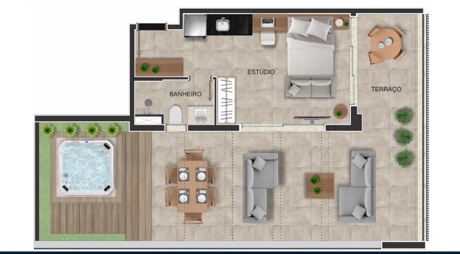 Apartamento à venda com 76m², 1 quarto sem vaga - 19
