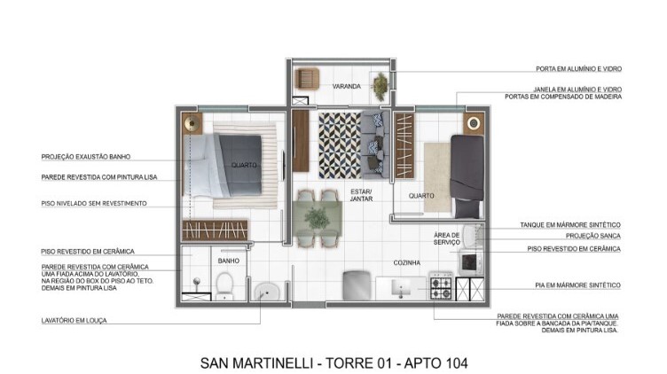 Apartamento à venda com 35m², 2 quartos sem vaga - 9