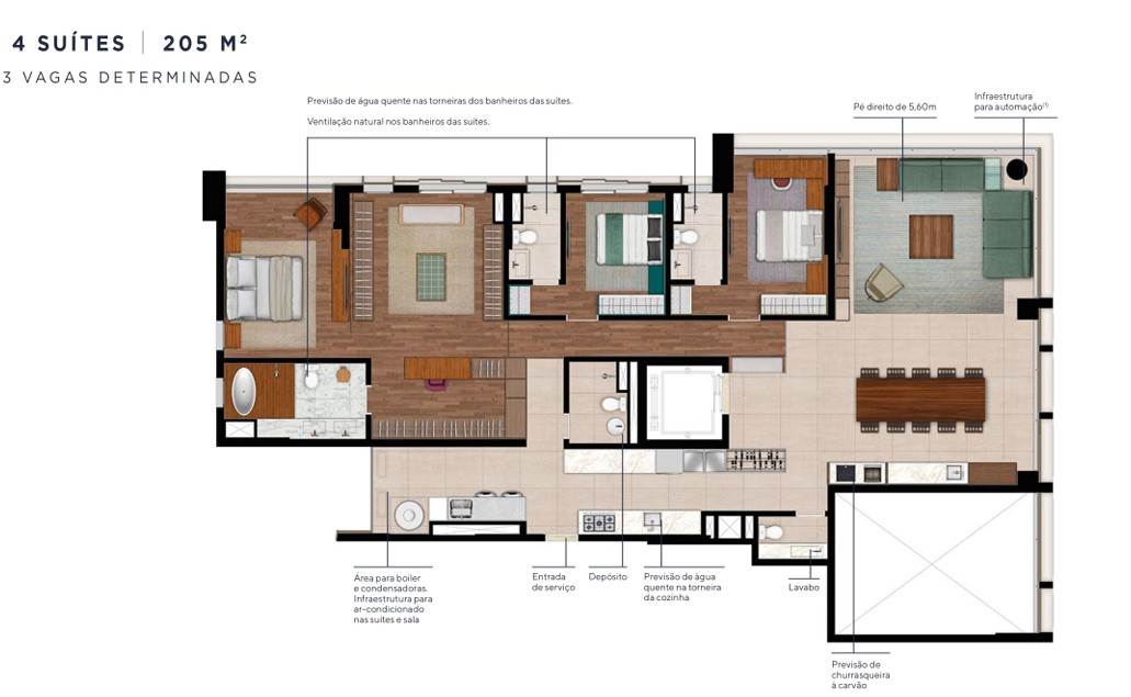 Apartamento à venda com 205m², 4 quartos com vaga - 24