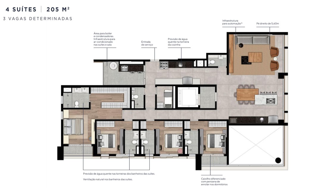 Apartamento à venda com 205m², 4 quartos com vaga - 25