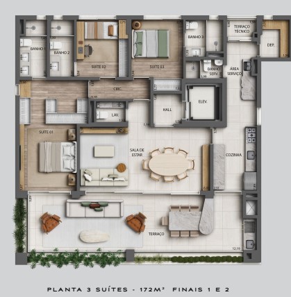 Apartamento à venda com 177m², 3 quartos com vaga - 38