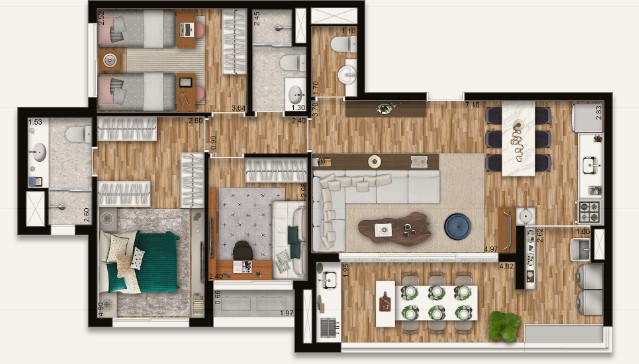 Apartamento à venda com 99m², 4 quartos com vaga - 18