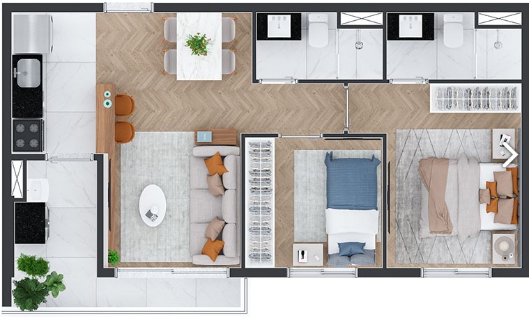 Apartamento à venda com 88m², 2 quartos com vaga - 19