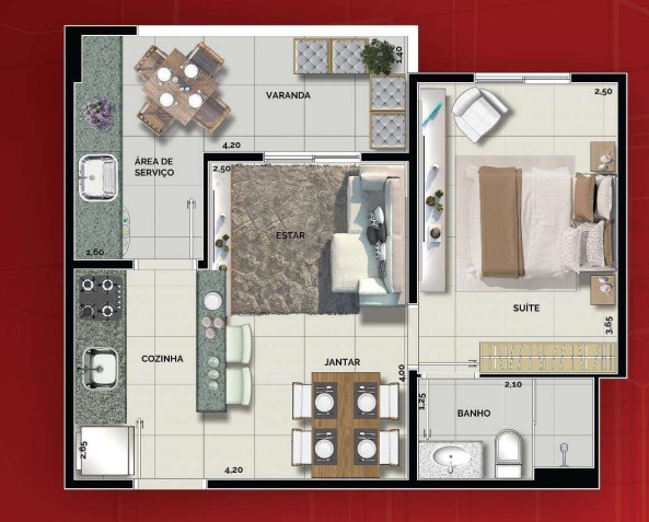 Apartamento à venda com 38m², 1 quarto com vaga - 21