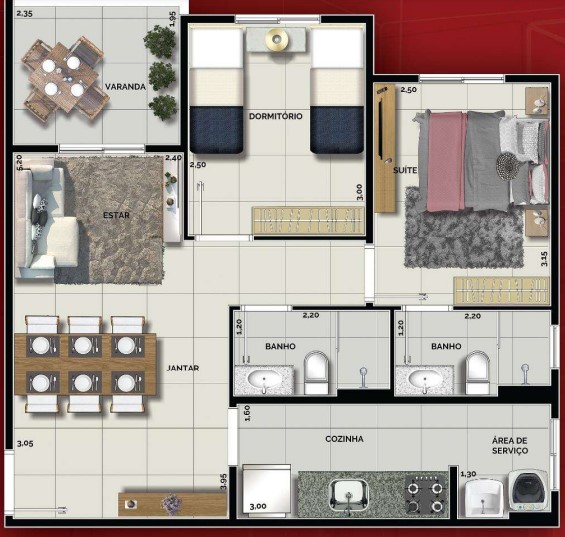 Apartamento à venda com 55m², 2 quartos com vaga - 21