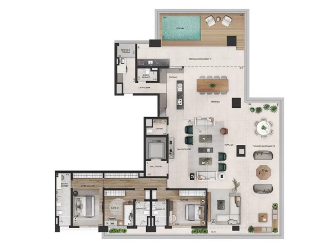 Apartamento à venda com 314m², 3 quartos com vaga - 16