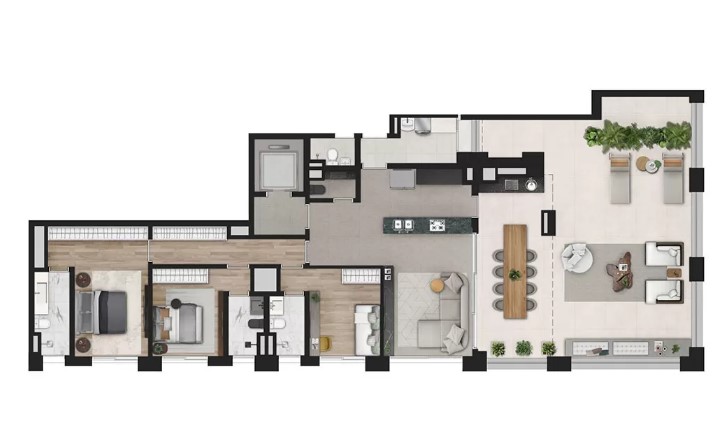 Apartamento à venda com 206m², 3 quartos com vaga - 16